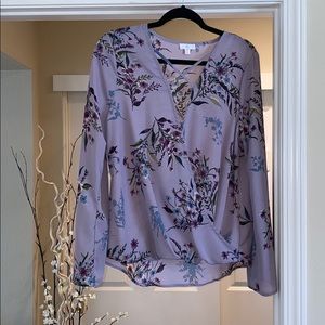 C Blouse Floral Lavender Small